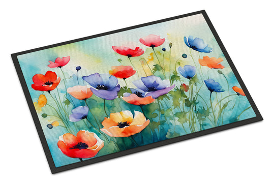 Buy this Anemones in Watercolor Doormat