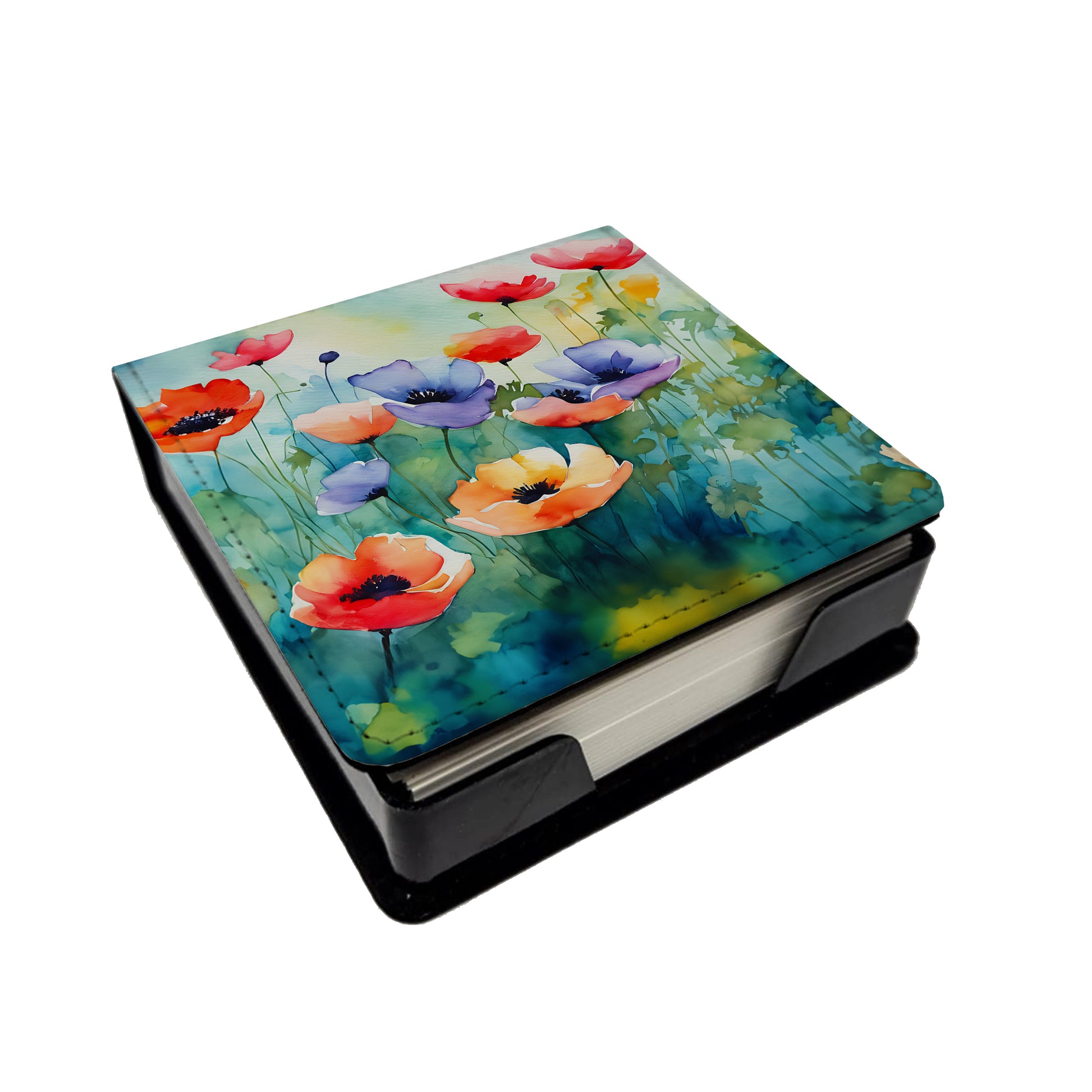 Buy this Anemones in Watercolor PU Leather Note Paper Holder