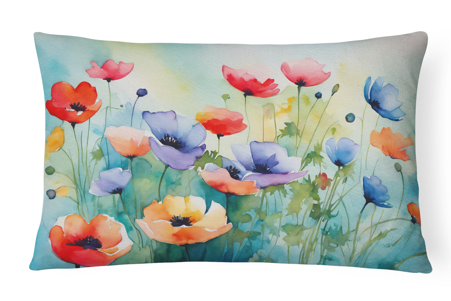 Buy this Anemones in Watercolor Throw Pillow