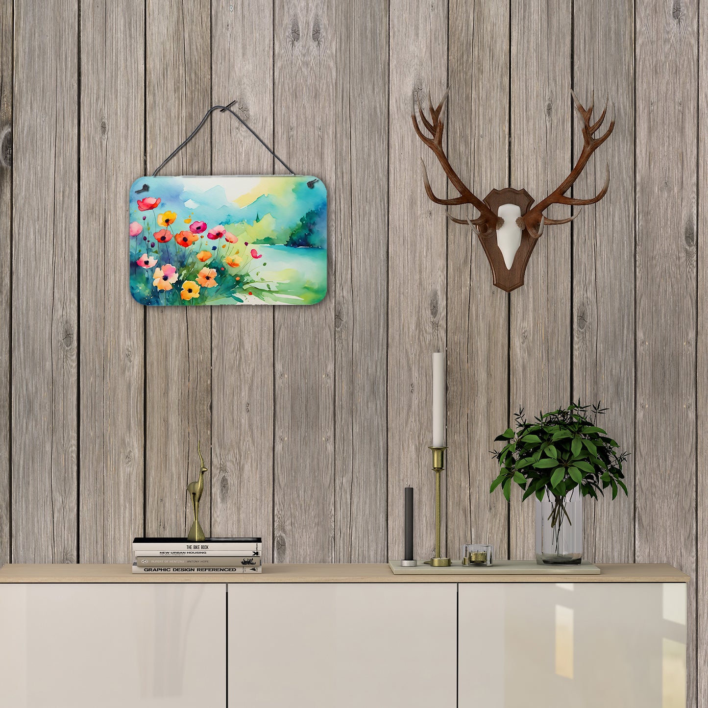 Anemones in Watercolor Wall or Door Hanging Prints