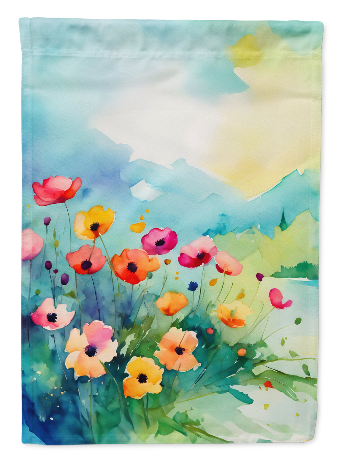 Buy this Anemones in Watercolor Garden Flag