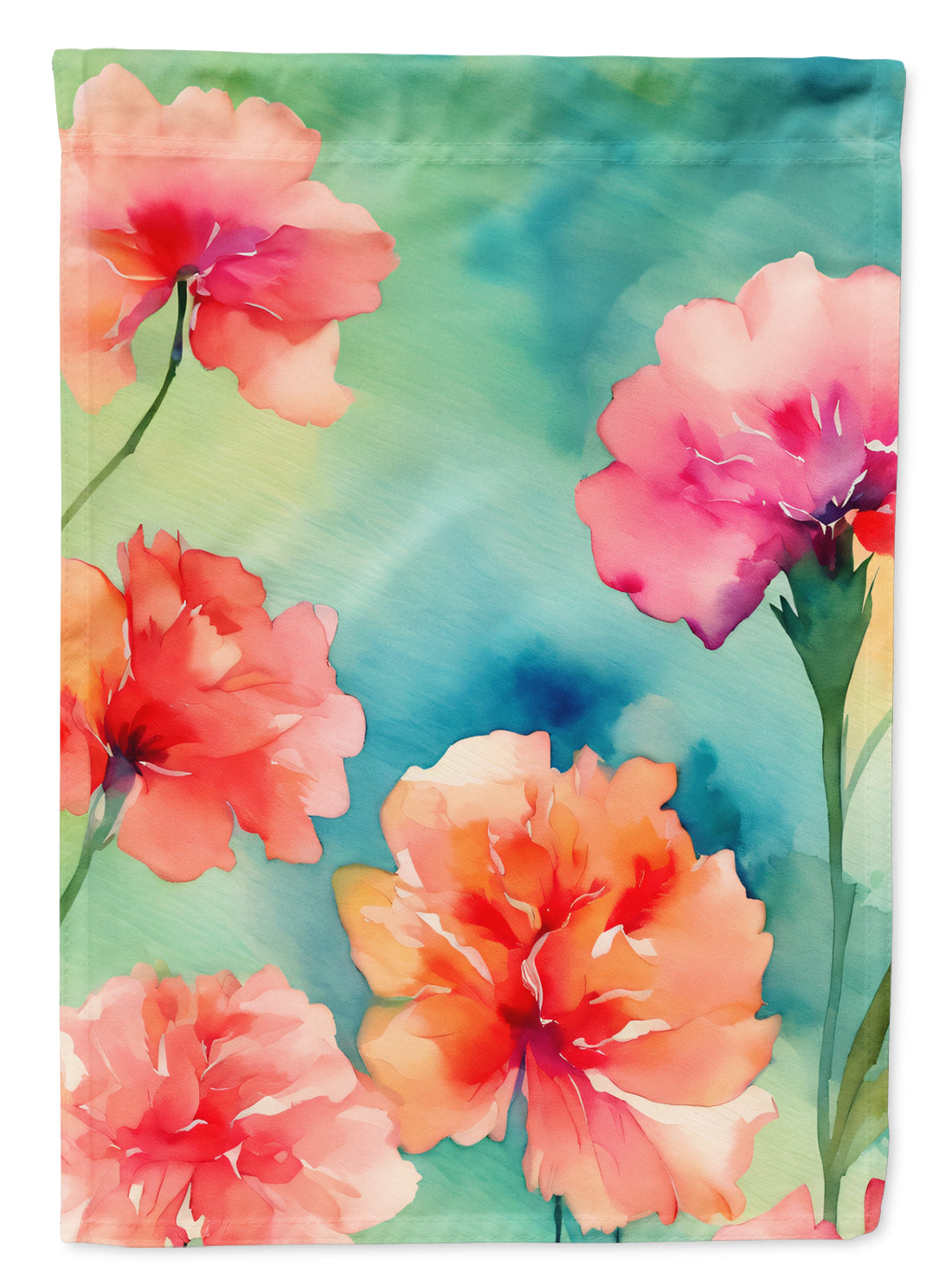 Buy this Carnations in Watercolor Garden Flag