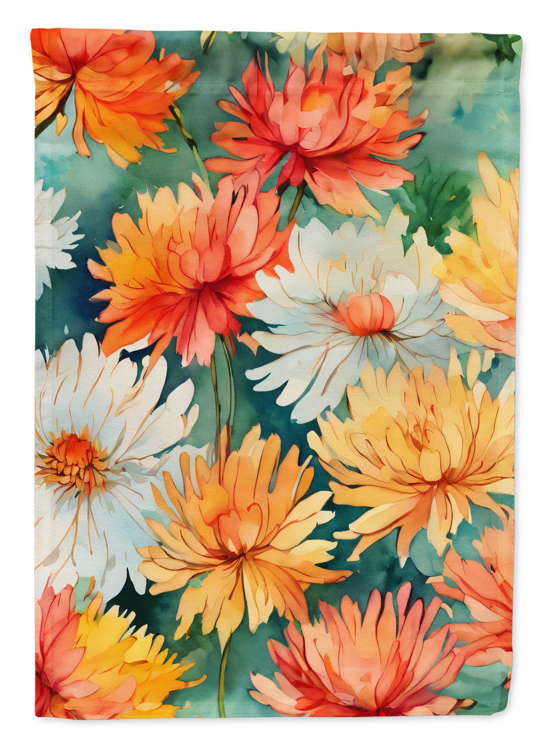 Buy this Chrysanthemums in Watercolor Garden Flag