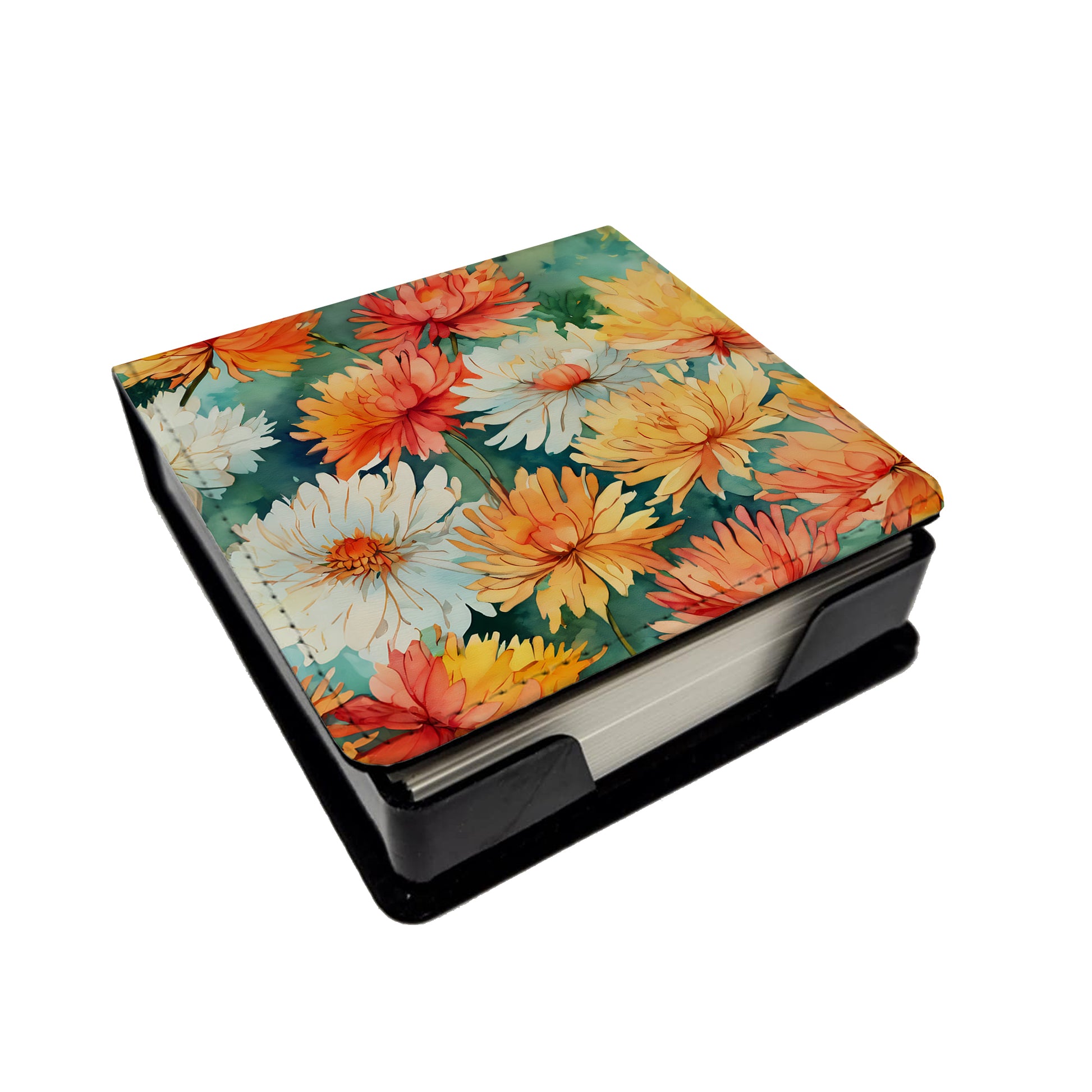 Buy this Chrysanthemums in Watercolor PU Leather Note Paper Holder