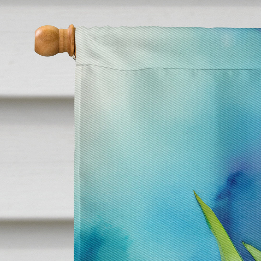 Orchids in Watercolor House Flag