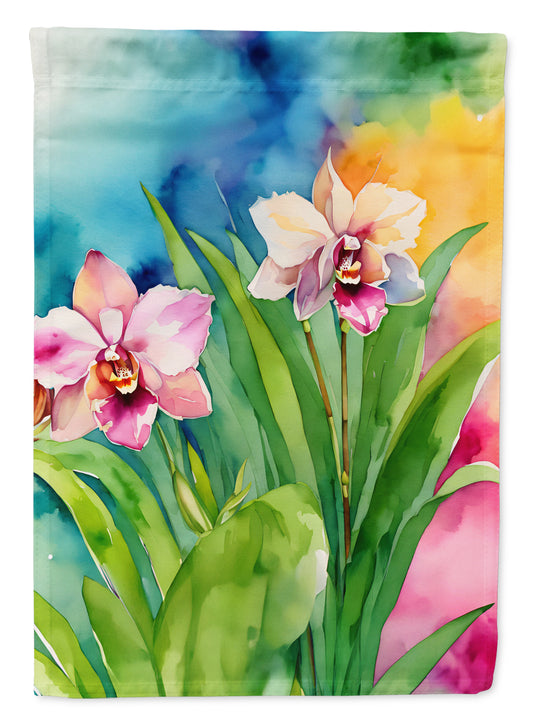 Buy this Orchids in Watercolor Garden Flag