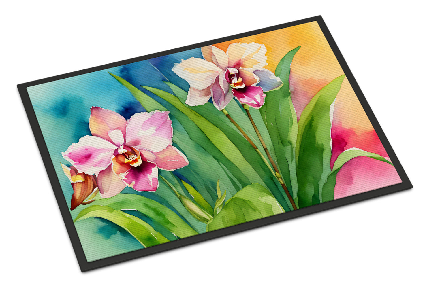 Buy this Orchids in Watercolor Doormat