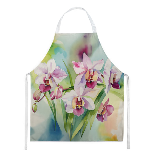 Buy this Orchids in Watercolor Apron