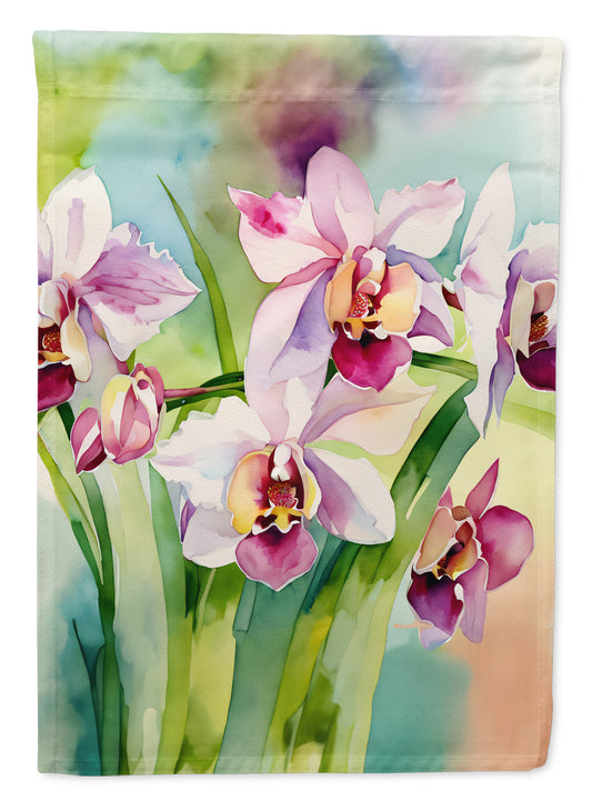 Buy this Orchids in Watercolor Garden Flag