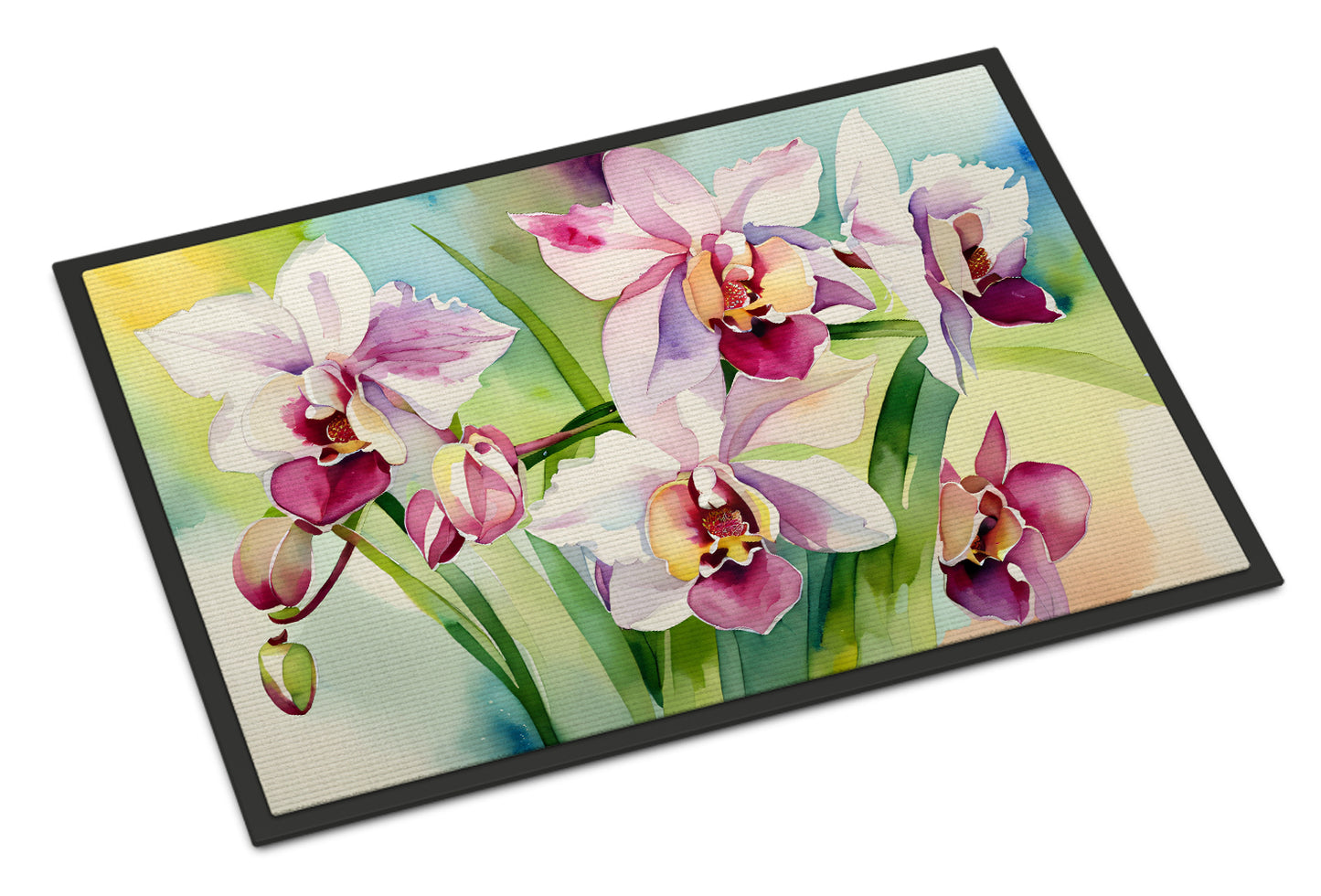 Buy this Orchids in Watercolor Doormat