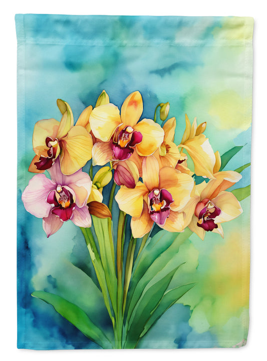 Buy this Orchids in Watercolor Garden Flag