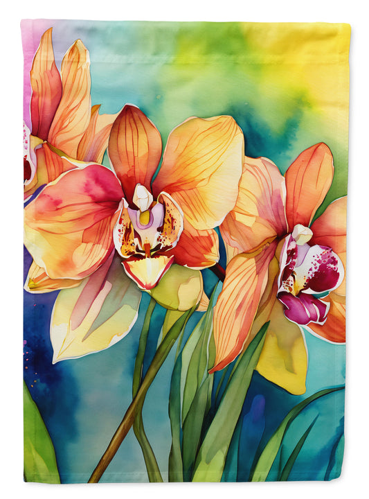 Buy this Orchids in Watercolor Garden Flag