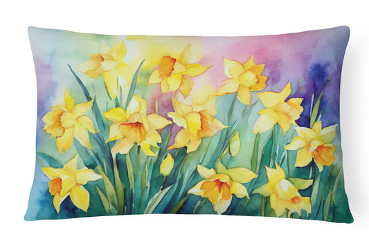 Buy this Daffodils in Watercolor Throw Pillow