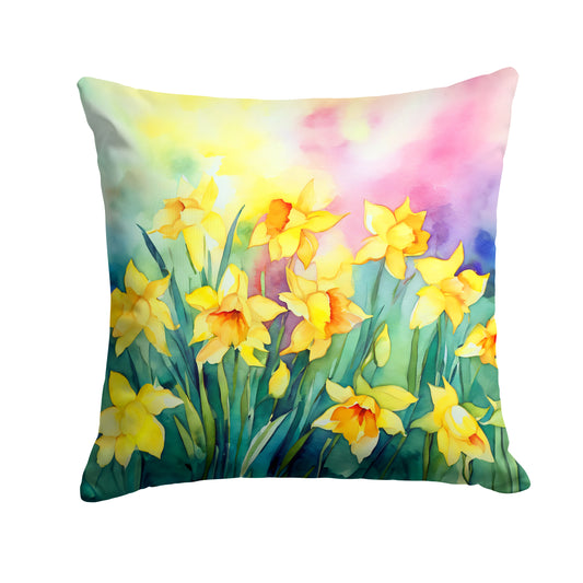 Buy this Daffodils in Watercolor Throw Pillow