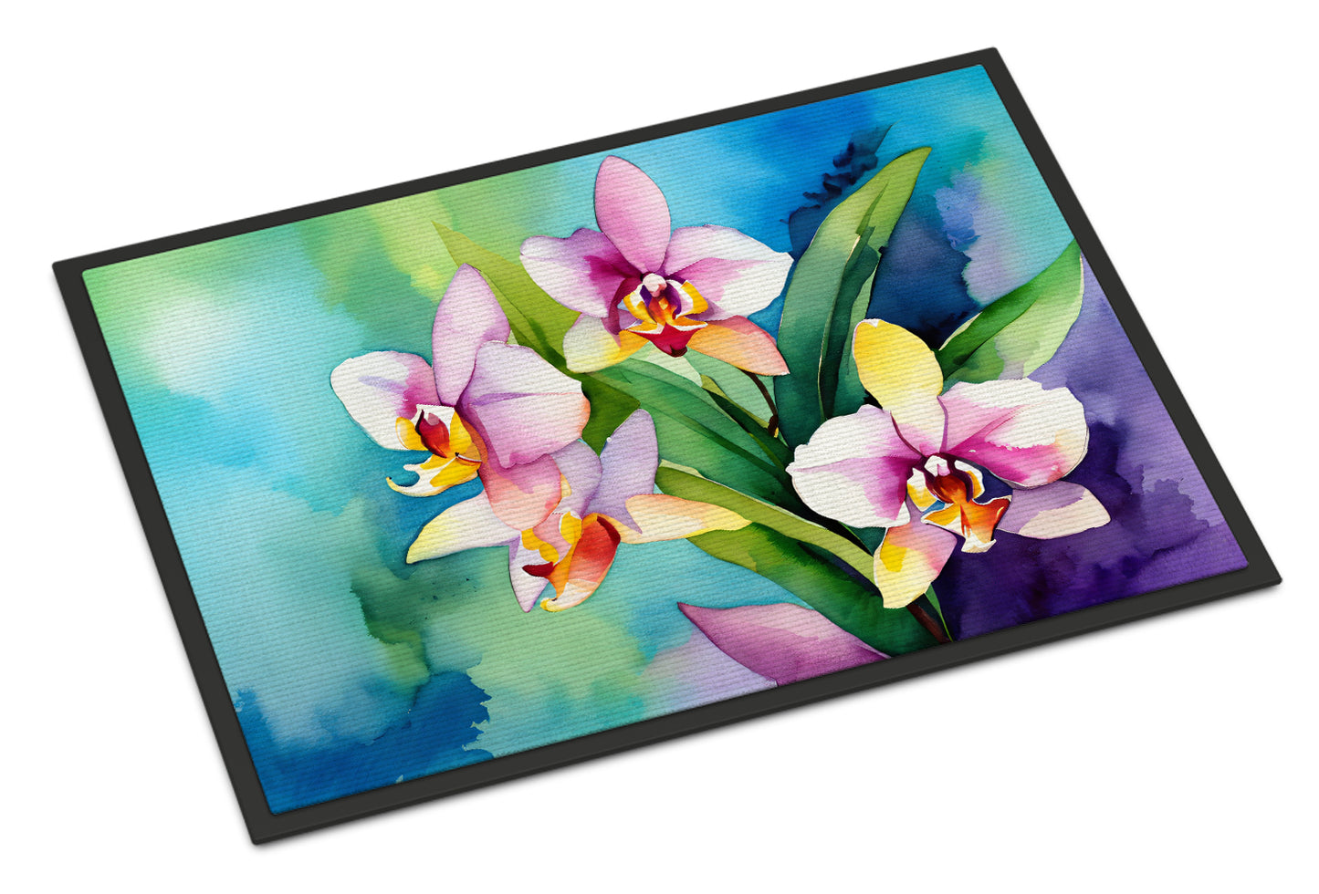 Buy this Orchids in Watercolor Doormat