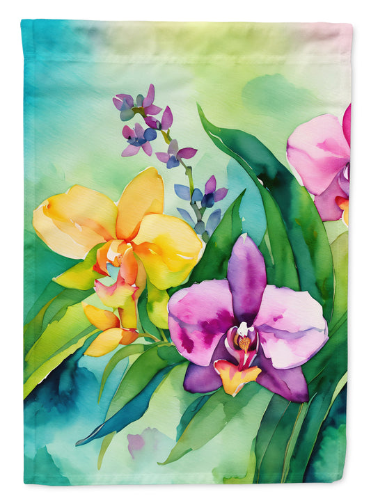 Buy this Orchids in Watercolor Garden Flag