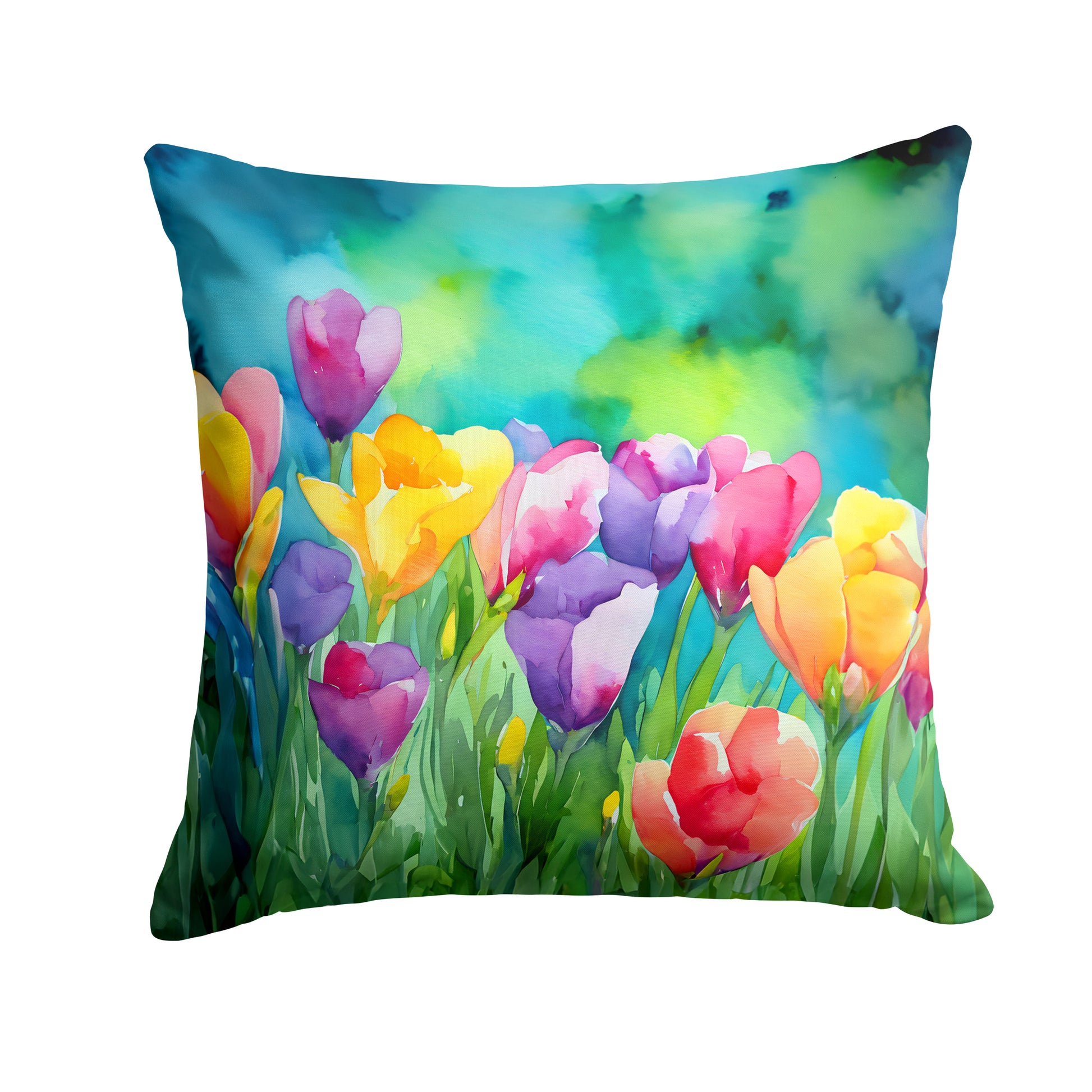 Buy this Freesias in Watercolor Throw Pillow