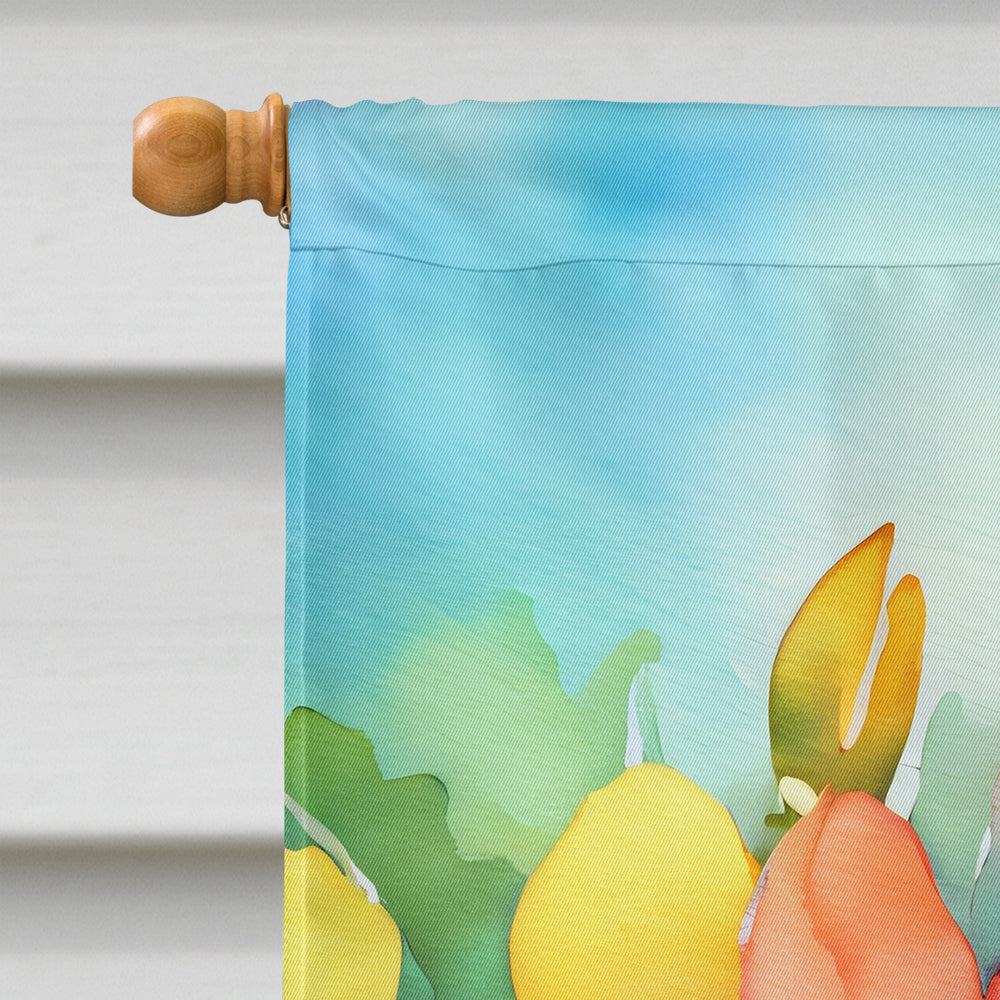 Freesias in Watercolor House Flag
