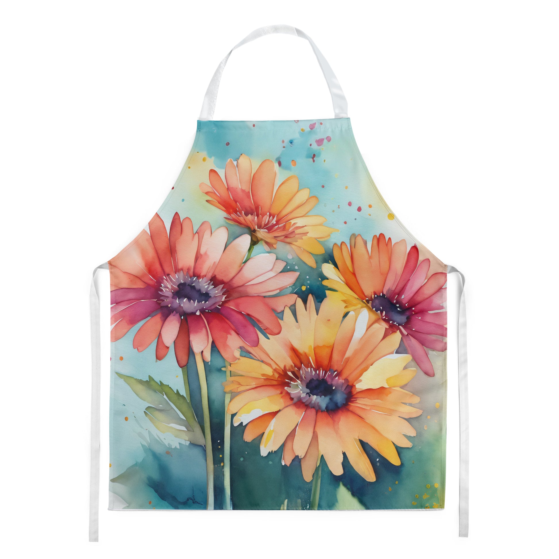 Buy this Gerbera Daisies in Watercolor Apron