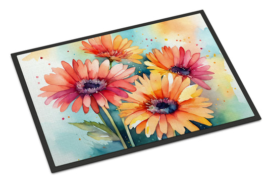 Buy this Gerbera Daisies in Watercolor Doormat