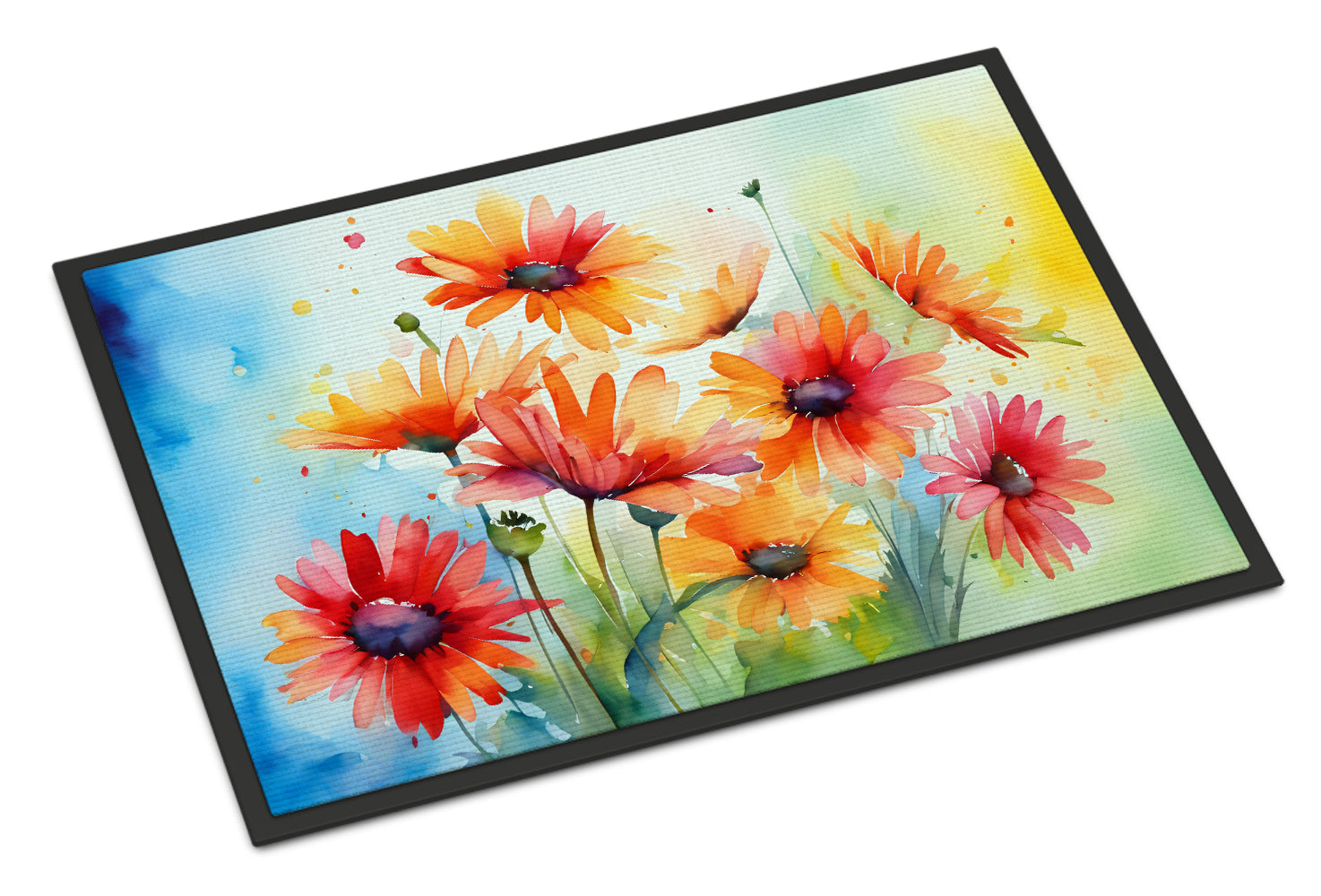 Buy this Gerbera Daisies in Watercolor Doormat