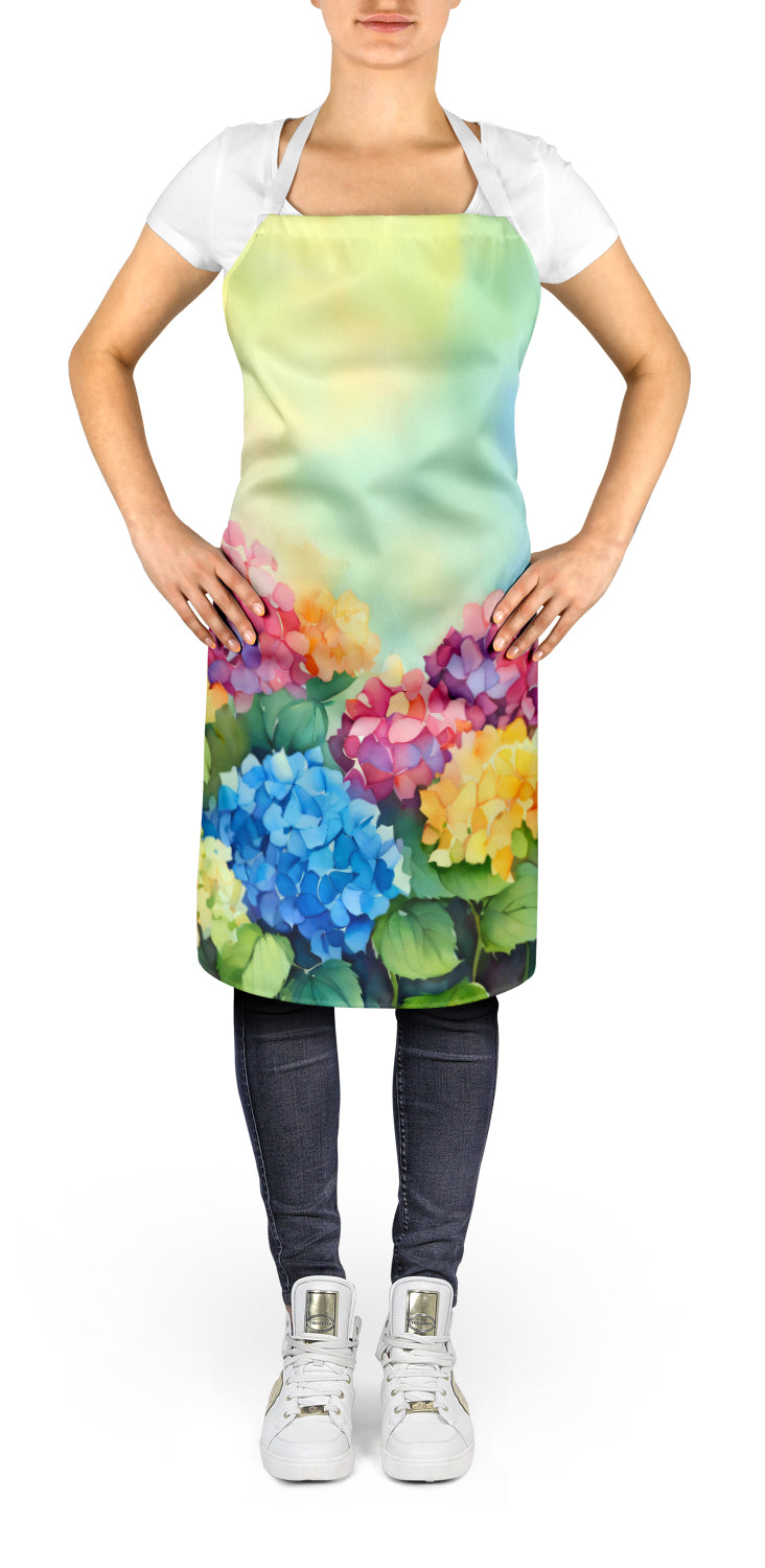 Hydrangeas in Watercolor Apron