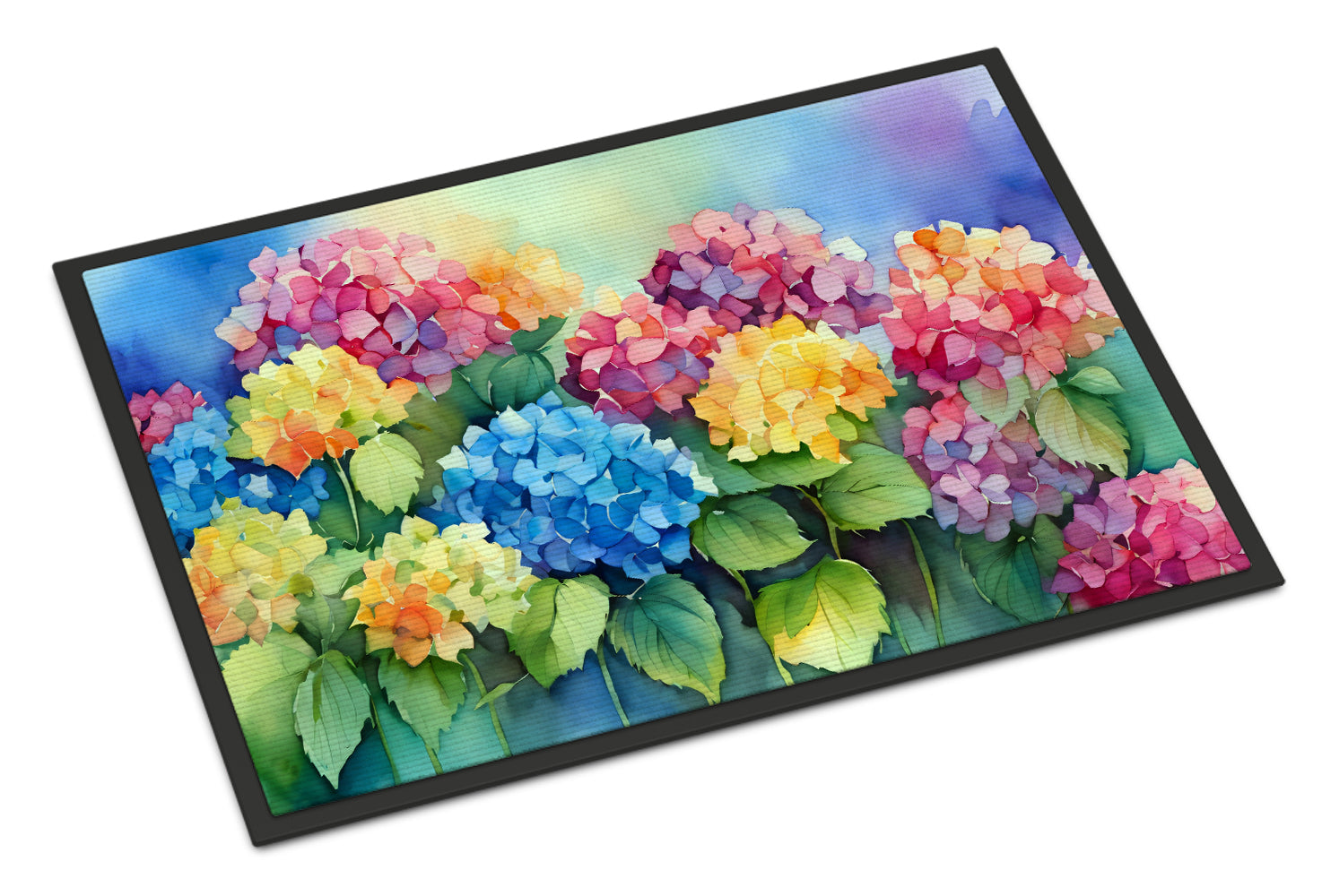 Buy this Hydrangeas in Watercolor Doormat