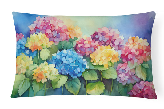 Buy this Hydrangeas in Watercolor Throw Pillow