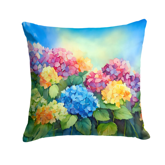 Buy this Hydrangeas in Watercolor Throw Pillow