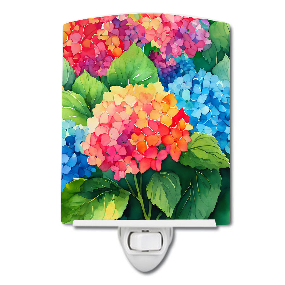 Buy this Hydrangeas in Watercolor Ceramic Night Light