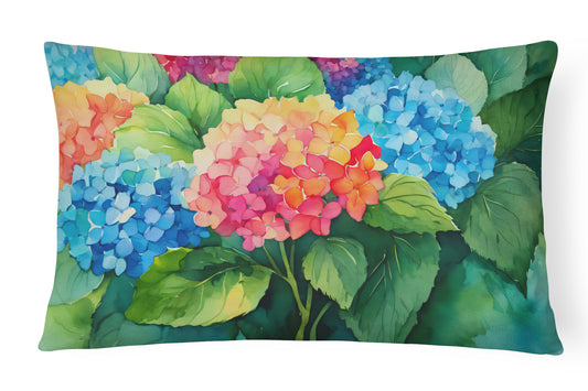 Buy this Hydrangeas in Watercolor Throw Pillow