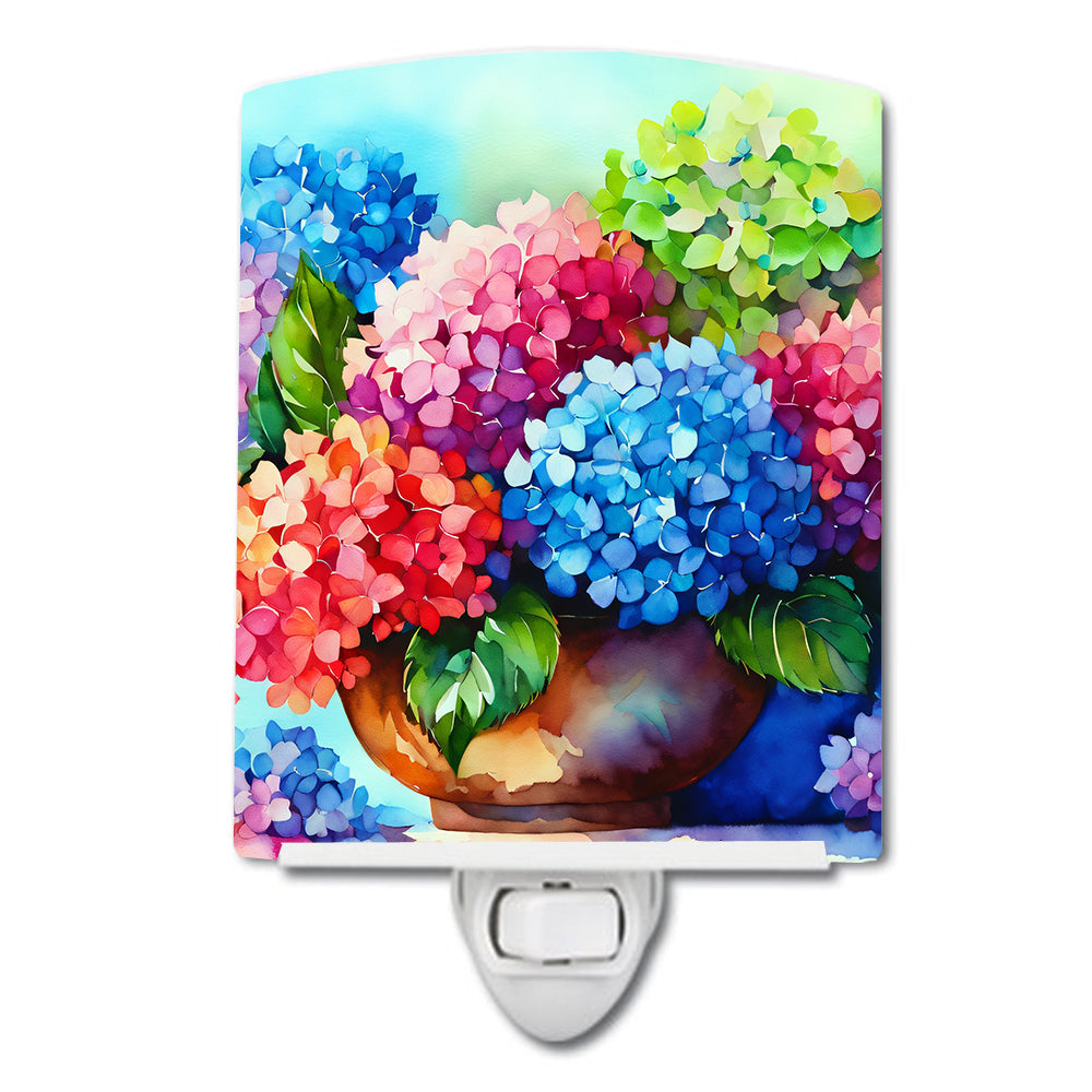 Buy this Hydrangeas in Watercolor Ceramic Night Light