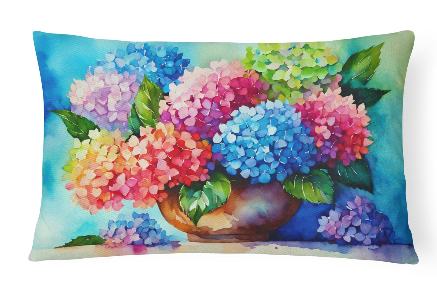 Buy this Hydrangeas in Watercolor Throw Pillow