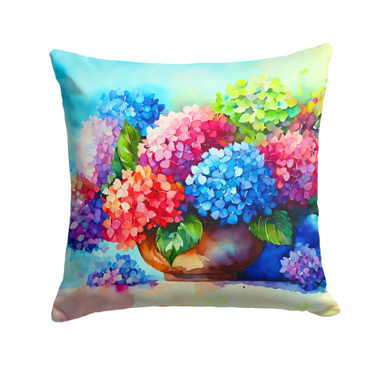 Buy this Hydrangeas in Watercolor Throw Pillow