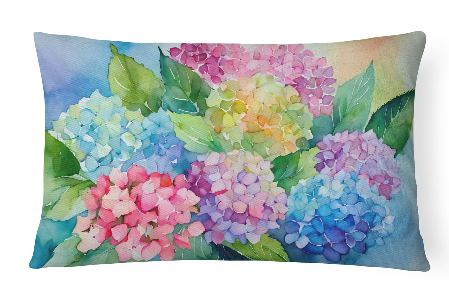 Buy this Hydrangeas in Watercolor Throw Pillow