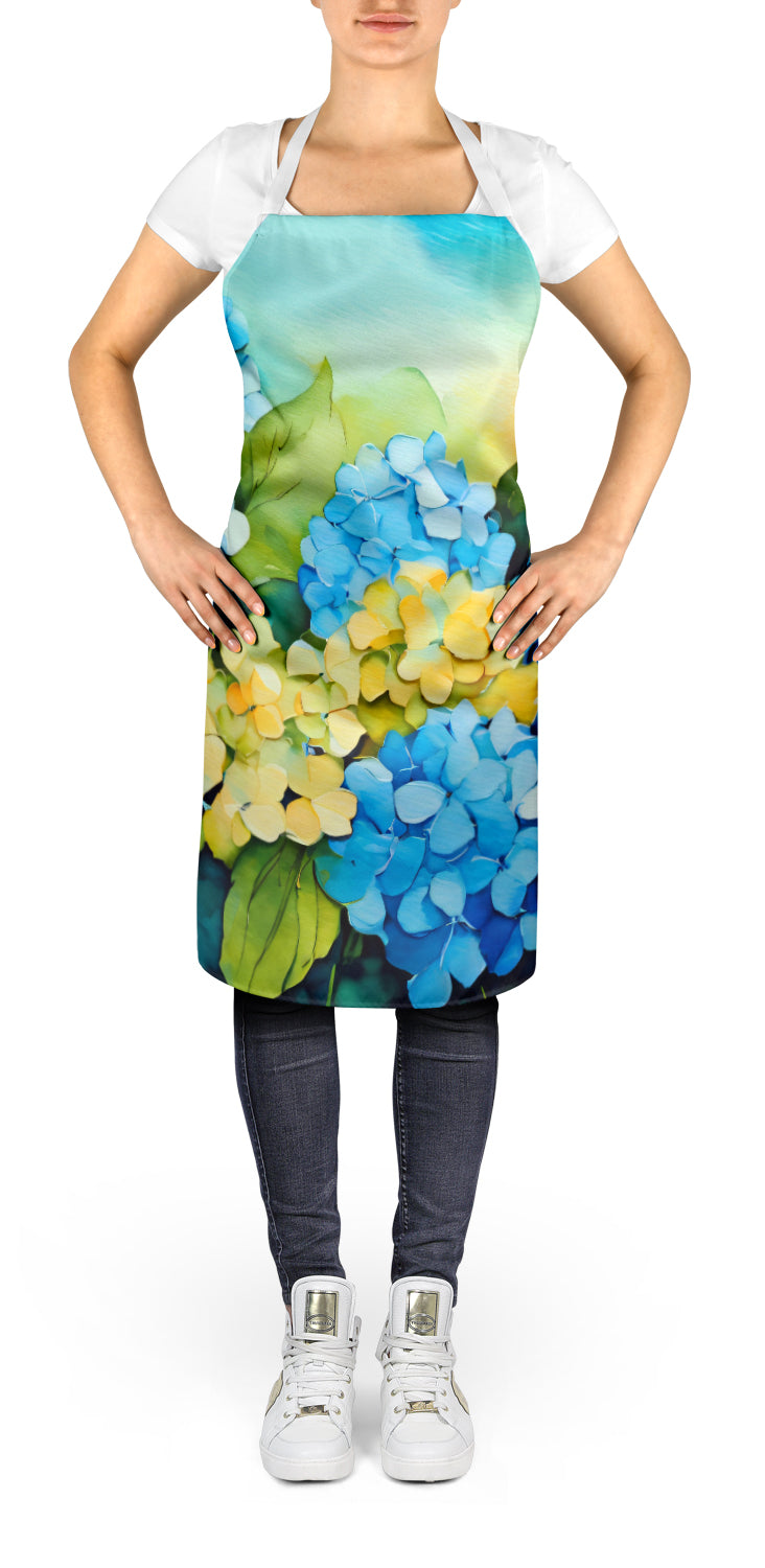 Hydrangeas in Watercolor Apron