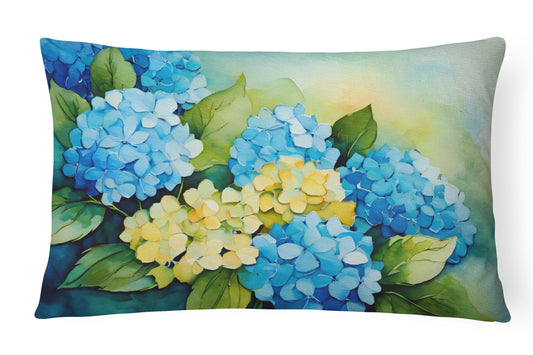 Buy this Hydrangeas in Watercolor Throw Pillow