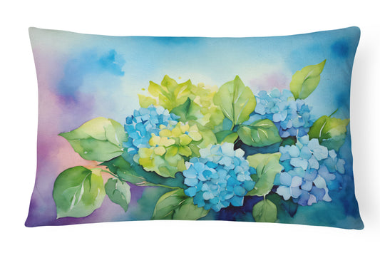 Buy this Hydrangeas in Watercolor Throw Pillow