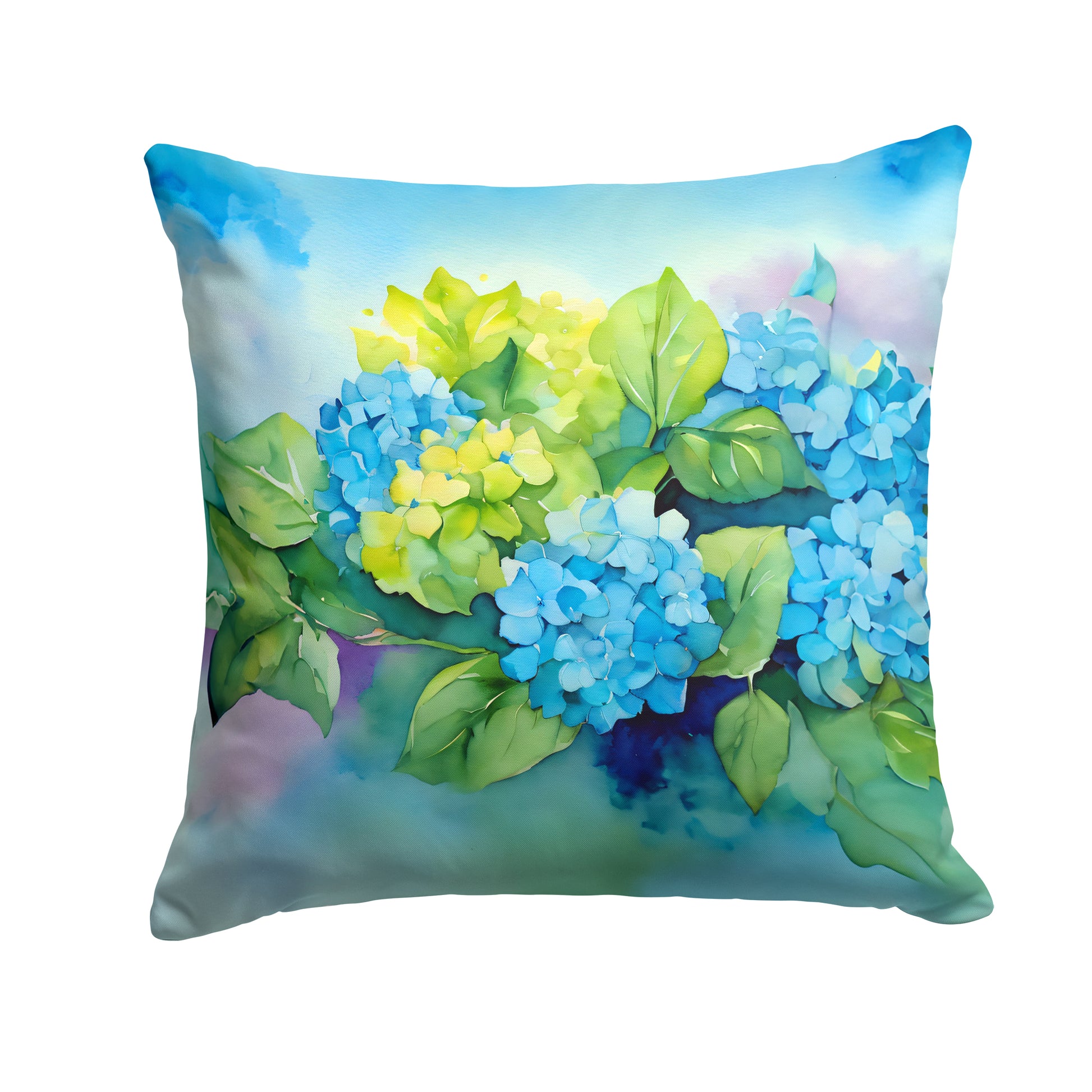 Buy this Hydrangeas in Watercolor Throw Pillow