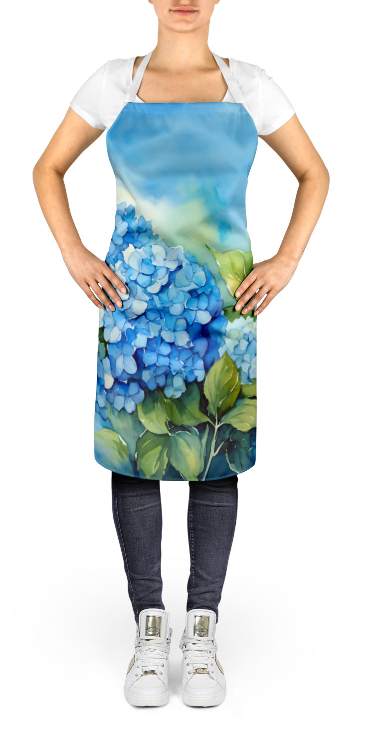 Hydrangeas in Watercolor Apron