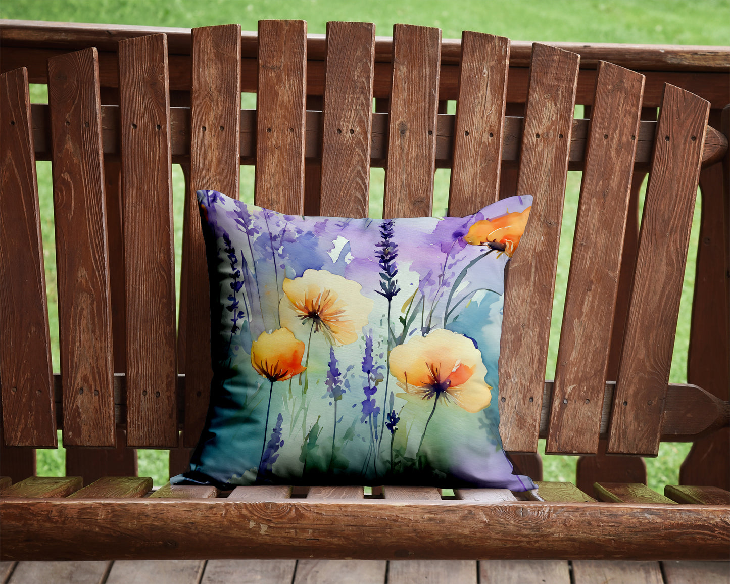 Lavender in Watercolor Throw Pillow