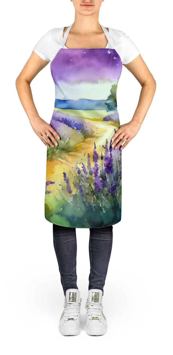 Lavender in Watercolor Apron