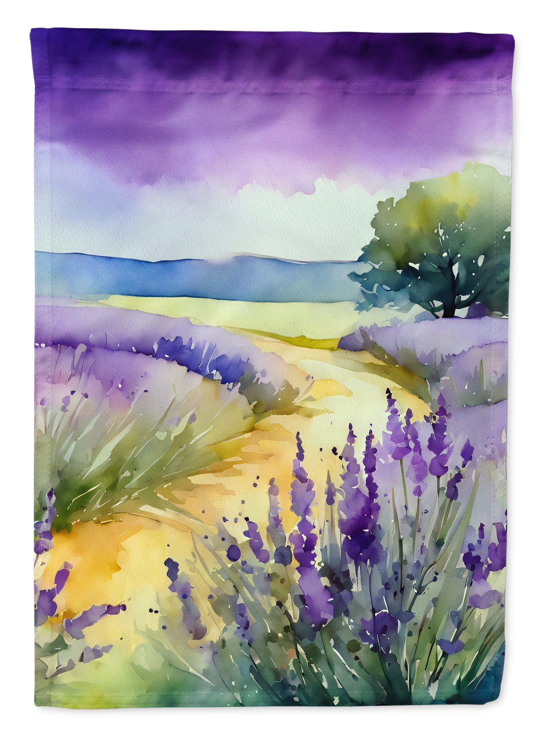 Buy this Lavender in Watercolor House Flag