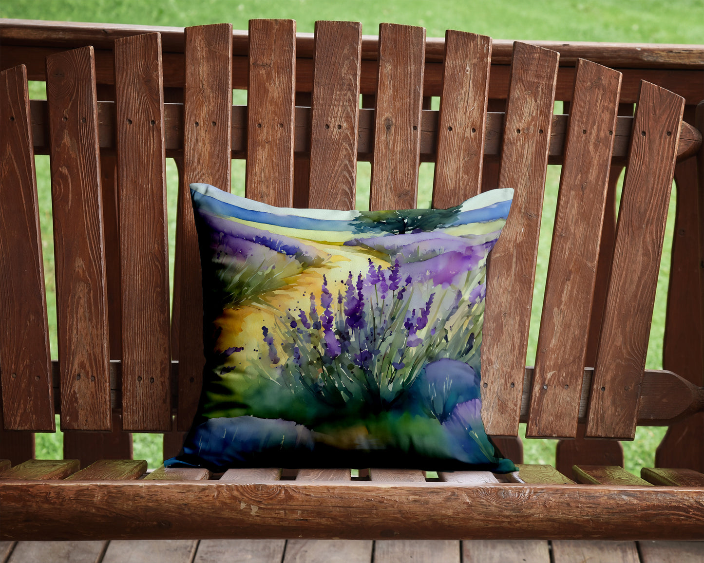 Lavender in Watercolor Throw Pillow