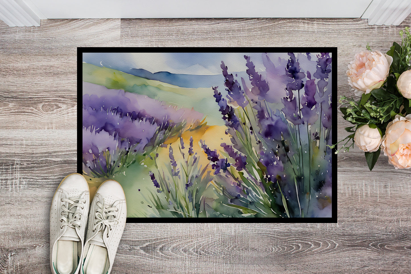 Lavender in Watercolor Doormat