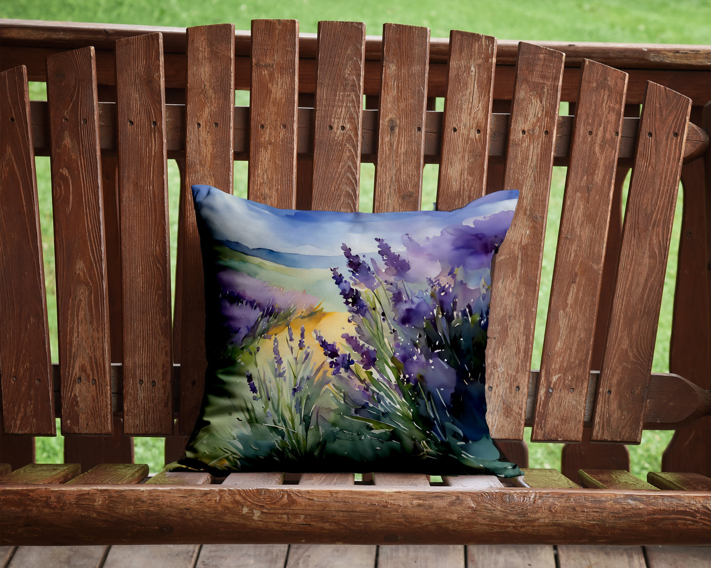 Lavender in Watercolor Throw Pillow