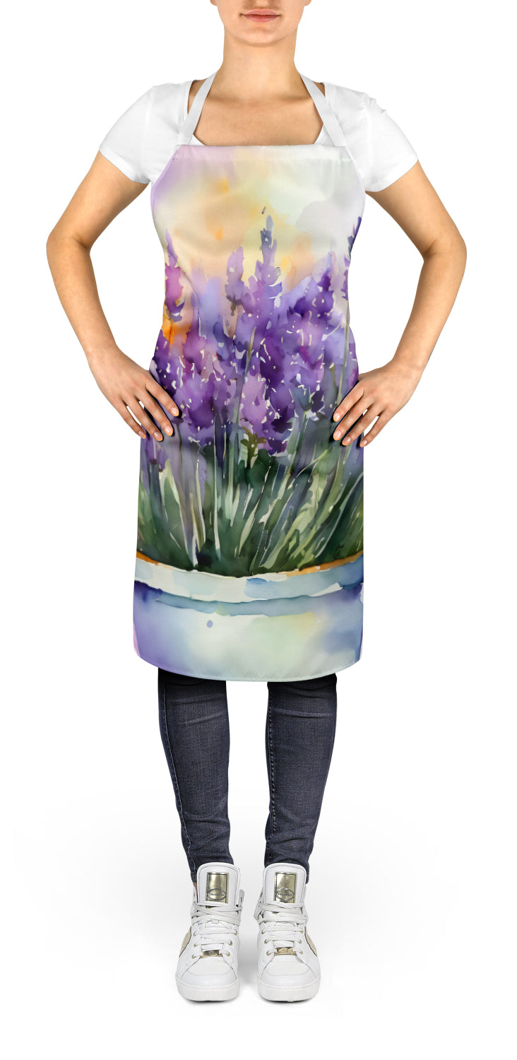 Lavender in Watercolor Apron