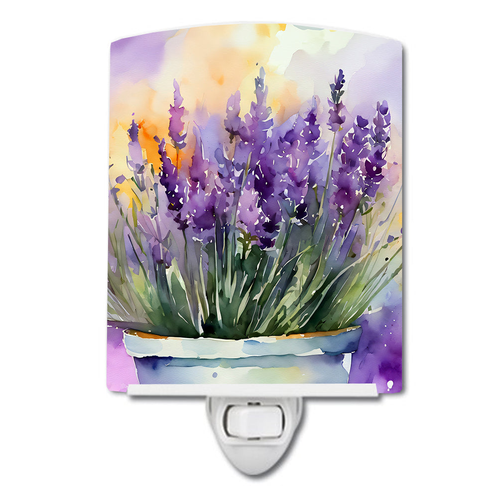 Buy this Lavender in Watercolor Ceramic Night Light