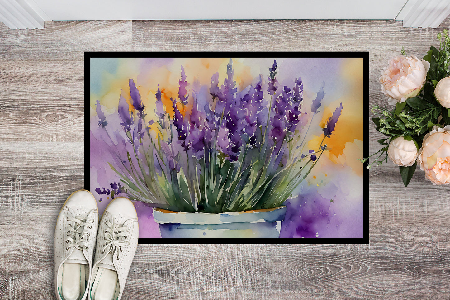 Lavender in Watercolor Doormat