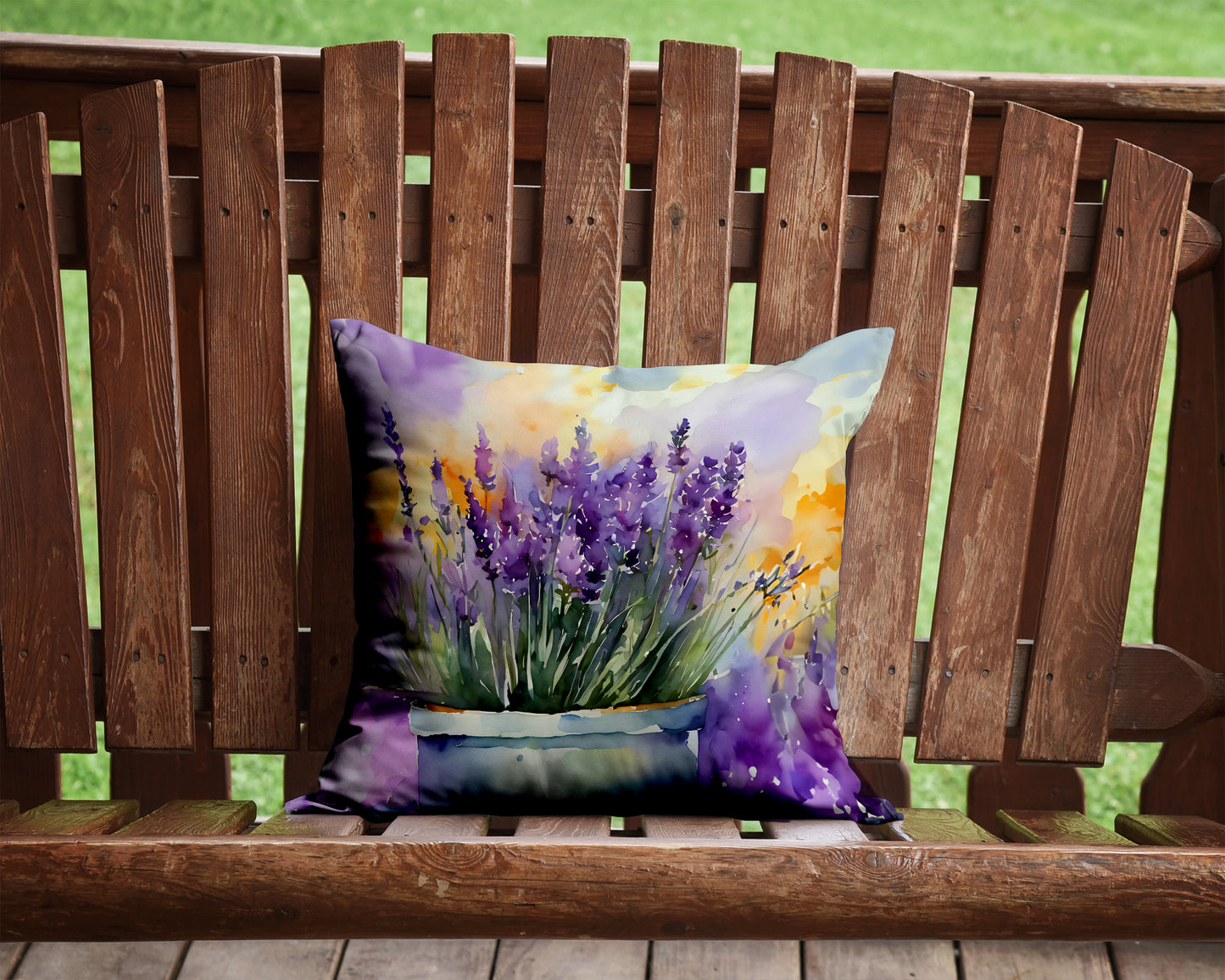 Lavender in Watercolor Throw Pillow